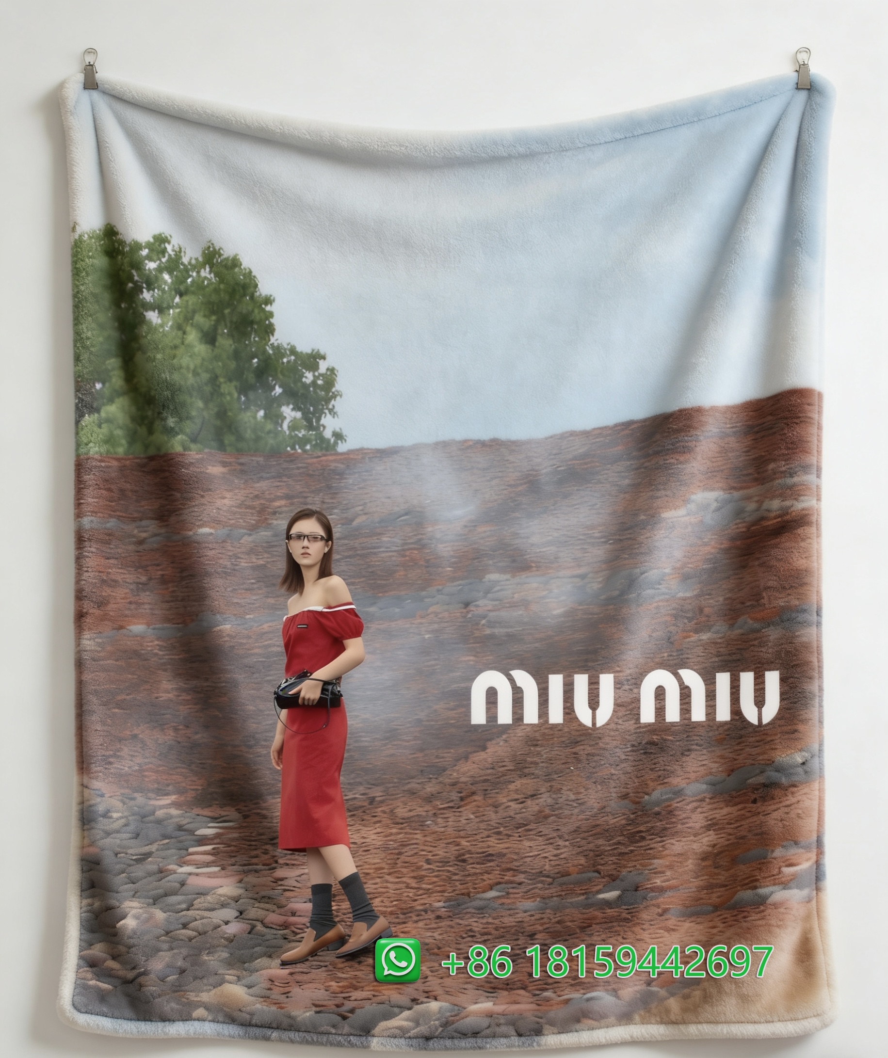 Miumiu Throw Blankets